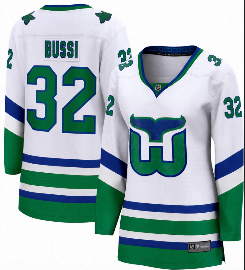 Men Carolina Hurricanes #32 Bussi white 2026 NHL jersey 2026001